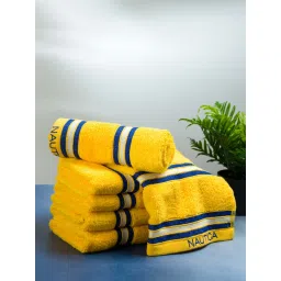 nautica accessories Nautica Super Soft Zero Twist 100% Cotton Towel -6Pc Hand Towel Cube-Yellow image 1