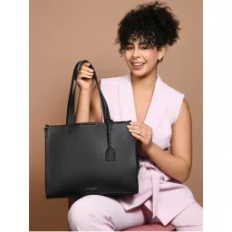 Accessorize London Womens Black Book Tote Bag-image-2