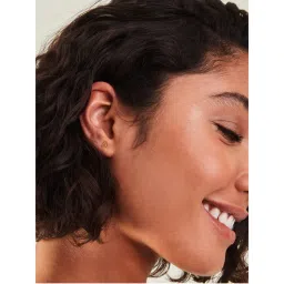 Accessorize London Women Z Real Gold Plated Initial Letter A Stud Earrings-image-61