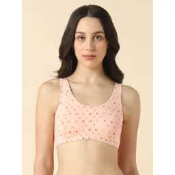 Van Heusen Women Printed Wireless Full Coverage Non Padded Bra Peach image 1