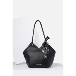 Van Heusen Women Black Solid Casual Handbag-image-42