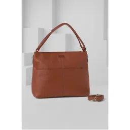 Van Heusen Women Brown Textured Casual Handbag-image-37