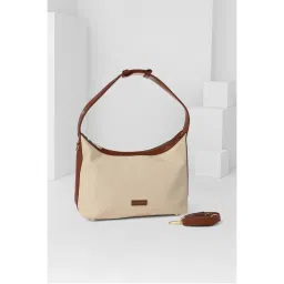 Van Heusen Women Beige Solid Casual Handbag-image-72
