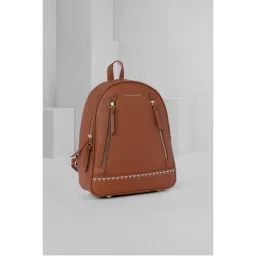 Van Heusen Women Brown Textured Casual Backpack-picture-34