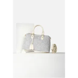 Van Heusen Women Grey Printed Casual Handbag-image-46