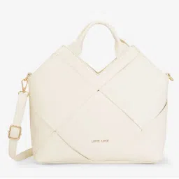Lavie Luxe Women's Crossway Medium satchel (Off White) (M)-picture-25