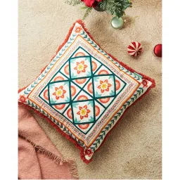 Chumbak Floral Multi-Color Palampore Cushion Cover-picture-11