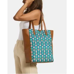 Teal by CHUMBAK Owl March Shopper Tote Bag-image-64