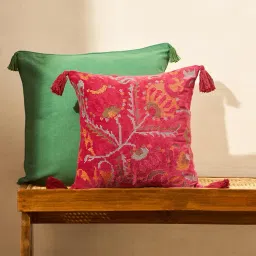 Chumbak Phool Cushion Cover Palace Memoirs (16X16 Inches)-picture-28