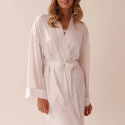La Vie En Rose Chiffon and Satin Kimono-image-53