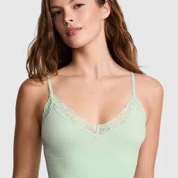 victoria's secret intimates Victoria's Secret Pink Seamless Rib Unlined Longline Green Bralette (2XL)-picture-40