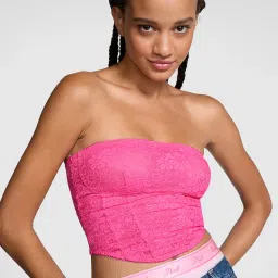 Victoria's Secret Pink The Cinched Lace Strapless Bralette (M)-image-20
