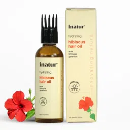 inatur Hibiscus Hair Oil, Nourishing, Hair Growth, With Amla & Bhringraj For Hair Fall & Dry Hair-image-3