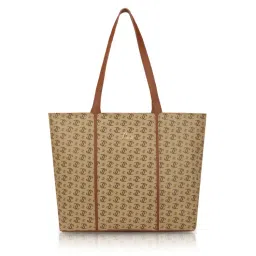 Lavie Womens Beige Mono Ll Meghan Tote Bag (L)-image-42