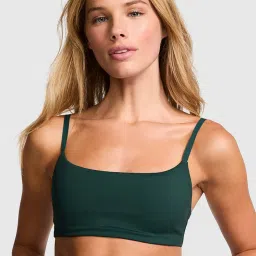 Victoria's Secret Pink Relay Square-Neck Green Sports Bra (S)-image-7