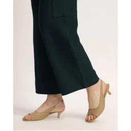 T.ELEVEN Women Open Toe Kitten Sling Back Closure Sandal Heels Beige-picture-12