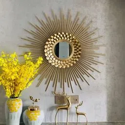 Gold Metal Round Wall Mirror-image-30