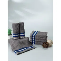 Nautica Super Soft Zero Twist 100% Cotton Towel -8Pc Face Towel Deny-Grey-image-28