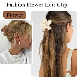 Bronson Professional 2 pcs Hair Claw Clips Medium Matte Flower Hair Clutcher multicolour-image-69