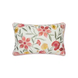 Haus & Kinder Off White Lily Embroidered Decorative Cushion Cover -12x18 inches-picture-12