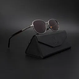 Voyage Unisex Brown Lens Silver Frame Square Sunglasses - MG5849 image 2