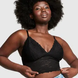 victoria's secret intimates Victoria's Secret Pink Wink Longline Black Bralette (XS)-picture-18