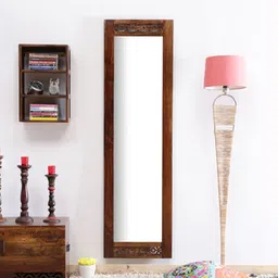 woodenmood Lincoln Brown Solid Wood Wall Mirror-picture-10