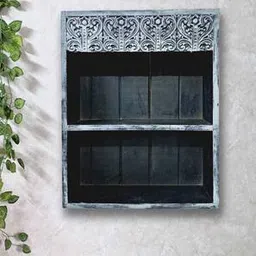 disoo fashions Grey Solid Wood Wall Shelf-picture-15