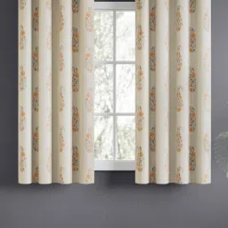 Haus & Kinder 100% Cotton Printed Curtains, Paisley, Eyelets, Multi (Pack of 2)-picture-24