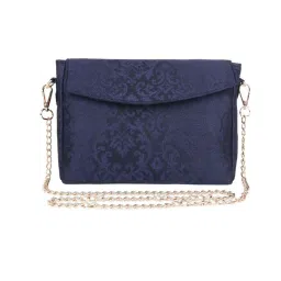 Tarini Nirula Flora Navy Blue Sling Bag with Detachable Strap-image-56