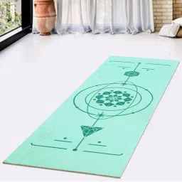 OBSESSIONS Printed Yoga Mat with Carrying Strap Light Green-picture-18