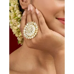 Teejh Fulora Polki Gold Ring image 1