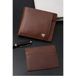 Allen Solly Men Brown Solid Genuine Leather Wallet-picture-16