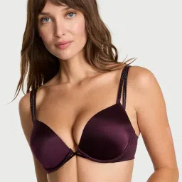 Victoria's Secret Purple Very Sexy Bombshell Add-2-Cups Double Shine Strap Push-Up Bra-image-25