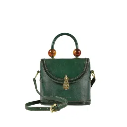 Hidesign Churro 01 Genuine Leather Women's Sling Bag - Green-picture-37