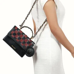 Hidesign Peyote 03 Genuine Leather Women's Sling Bag - Black-image-81