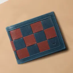 Hidesign Mezcal W2 Genuine Leather Men's Bifold Wallet - Blue-image-80