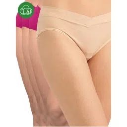 Inner Sense Plus Size Organic Cotton V Band Panties (Pack of 4)-image-66