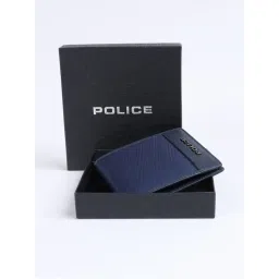 Police Men Leather Solid Black Wallet-image-24