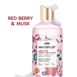 Nykaa Wanderlust Japanese Cherry Blossom Floral Sakura Fragrance Cleansing & Hydrating Shower Gel-image-9