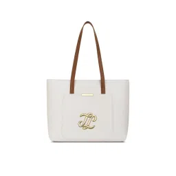 Lavie Signature Colourblock Avon Off White Solid Tote Bag-picture-19