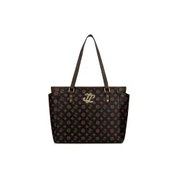 Lavie Signature Mono Carmel Black Printed Tote Bag-picture-17