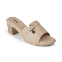 PEPPER Womens Beige Block Heels-picture-39