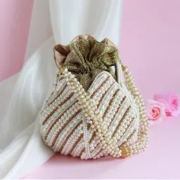 THE TAN CLAN Purva Hand Embroidered Mini Lotus Potli-image-47