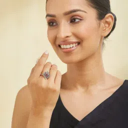 fabindia fashion Fabindia Pink Metal Adjustable Ring-picture-10