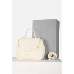 Van Heusen Women Casual Beige Textured Sling Bag with Detachable Strap-image-72