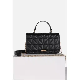 Van Heusen Women Casual Black Textured Sling Bag with Detachable Strap-picture-27