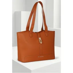 Van Heusen Women Brown Solid Casual Handbag-image-77