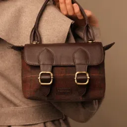 Theater Women Beetle Tweed Brown Sling Bag-image-5