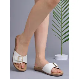 Shoetopia Stylish Solid White Flats for Women-picture-27